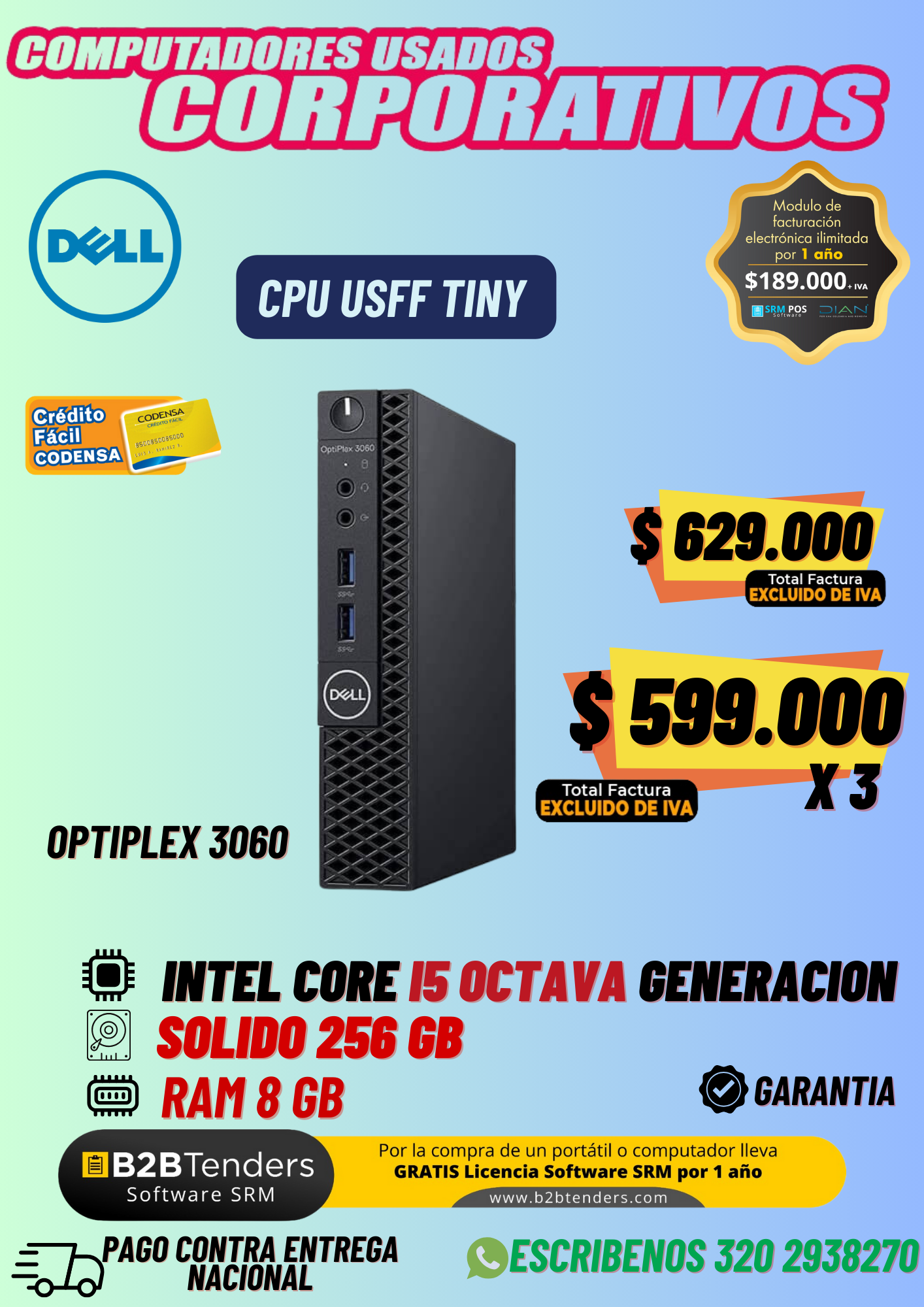 Optiplex  3060 Tiny INTEL®CORE™ I5